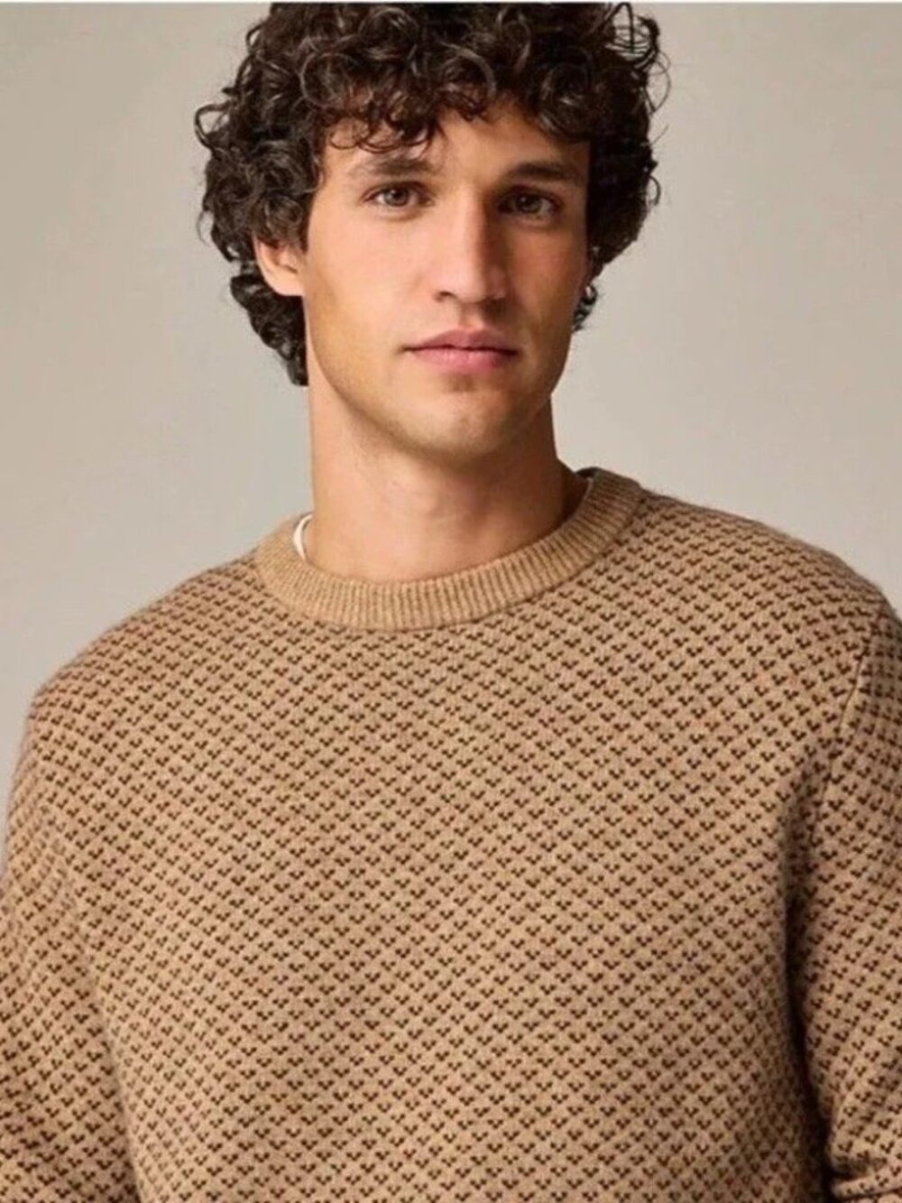 2/$30 J. Crew Rugged Merino Wool Bird’s Eye Sweater Toffee Small #A2242 - Picture 3 of 9